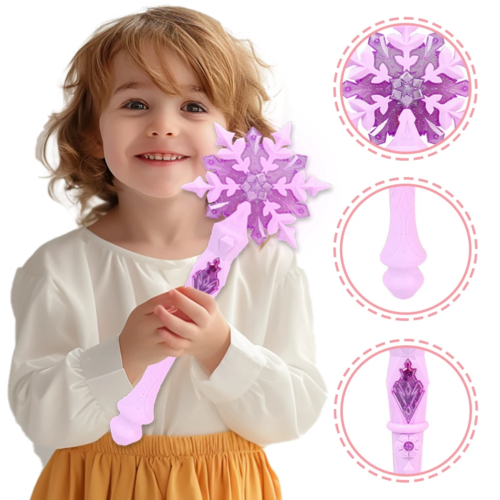 Dreamy fairy snowflake wand, sparkling magic wand, girl's dream dressing toy, as a birthday gift, holiday gift, Christmas gift