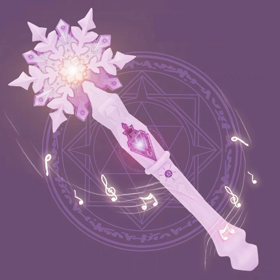 Dreamy fairy snowflake wand, sparkling magic wand, girl's dream dressing toy, as a birthday gift, holiday gift, Christmas gift