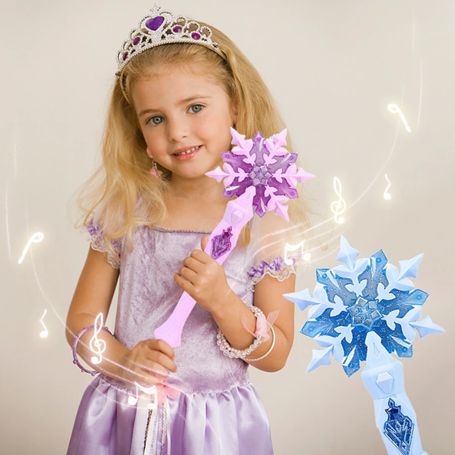 Dreamy fairy snowflake wand, sparkling magic wand, girl's dream dressing toy, as a birthday gift, holiday gift, Christmas gift