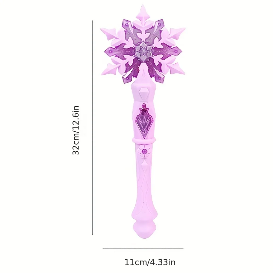 Dreamy fairy snowflake wand, sparkling magic wand, girl's dream dressing toy, as a birthday gift, holiday gift, Christmas gift