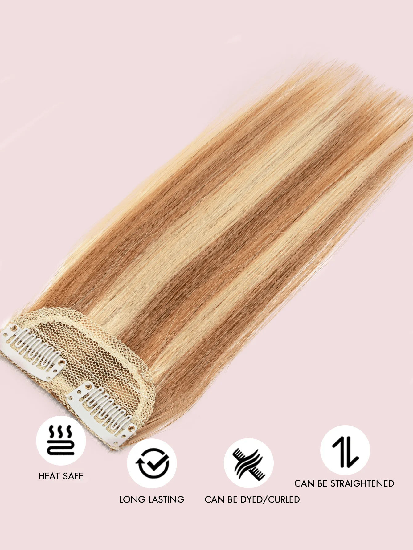 Invisible Clip in Hair Pieces for Women Instant Volume & Length with Mini Seamless Clips Natural Looking Undetectable Hair Pads