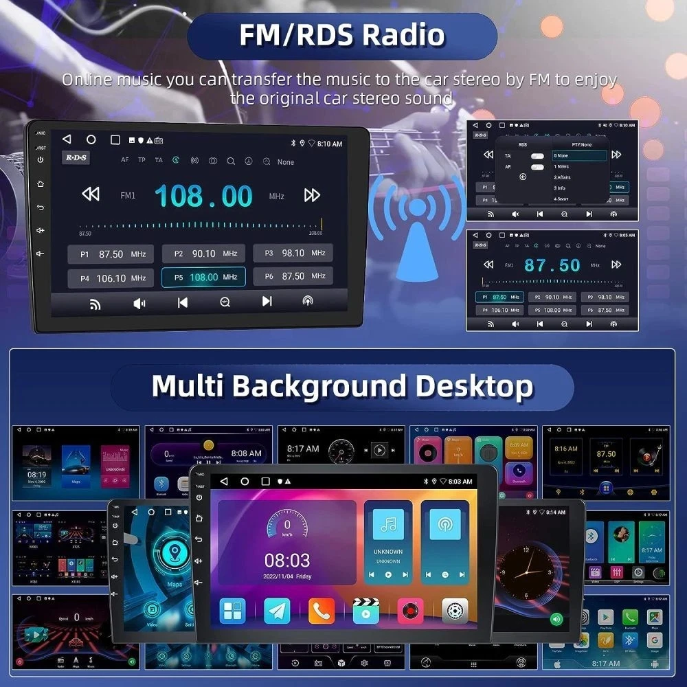 10in2+32G Car Stereo Radio for Mercedes-Benz Vito 3 W447 2014-2020 Android15 with CarPlay Android Auto GPS FM/RDS Bluetooth Wifi