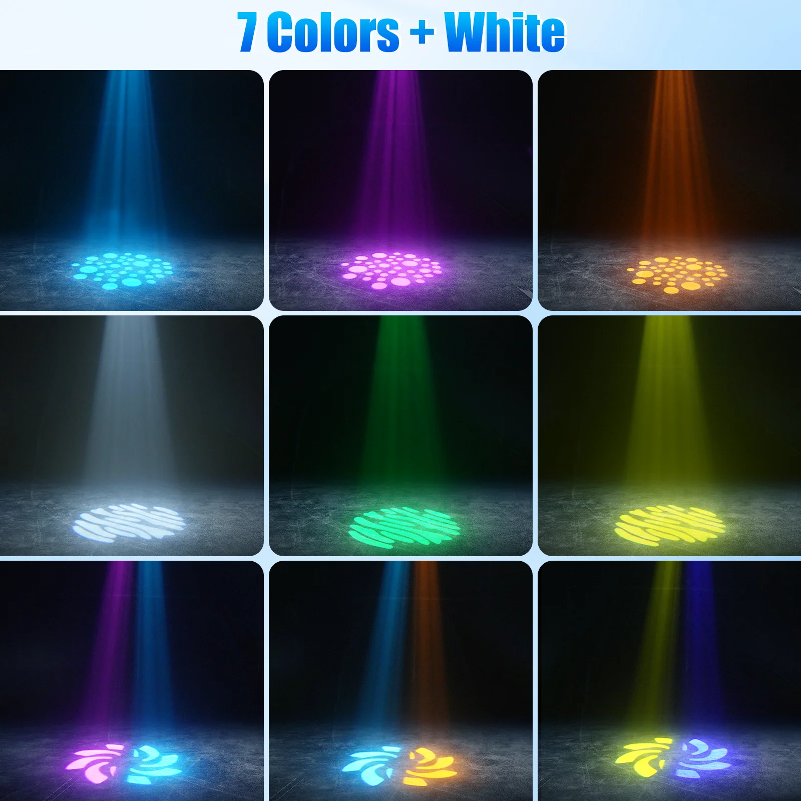 GWONG 4Pcs 120W Moving Head Light 3Prism Beam Gobo Stage Lights DMX512 Voice Control Spotlights For Disco KTV Nightclub Wedding
