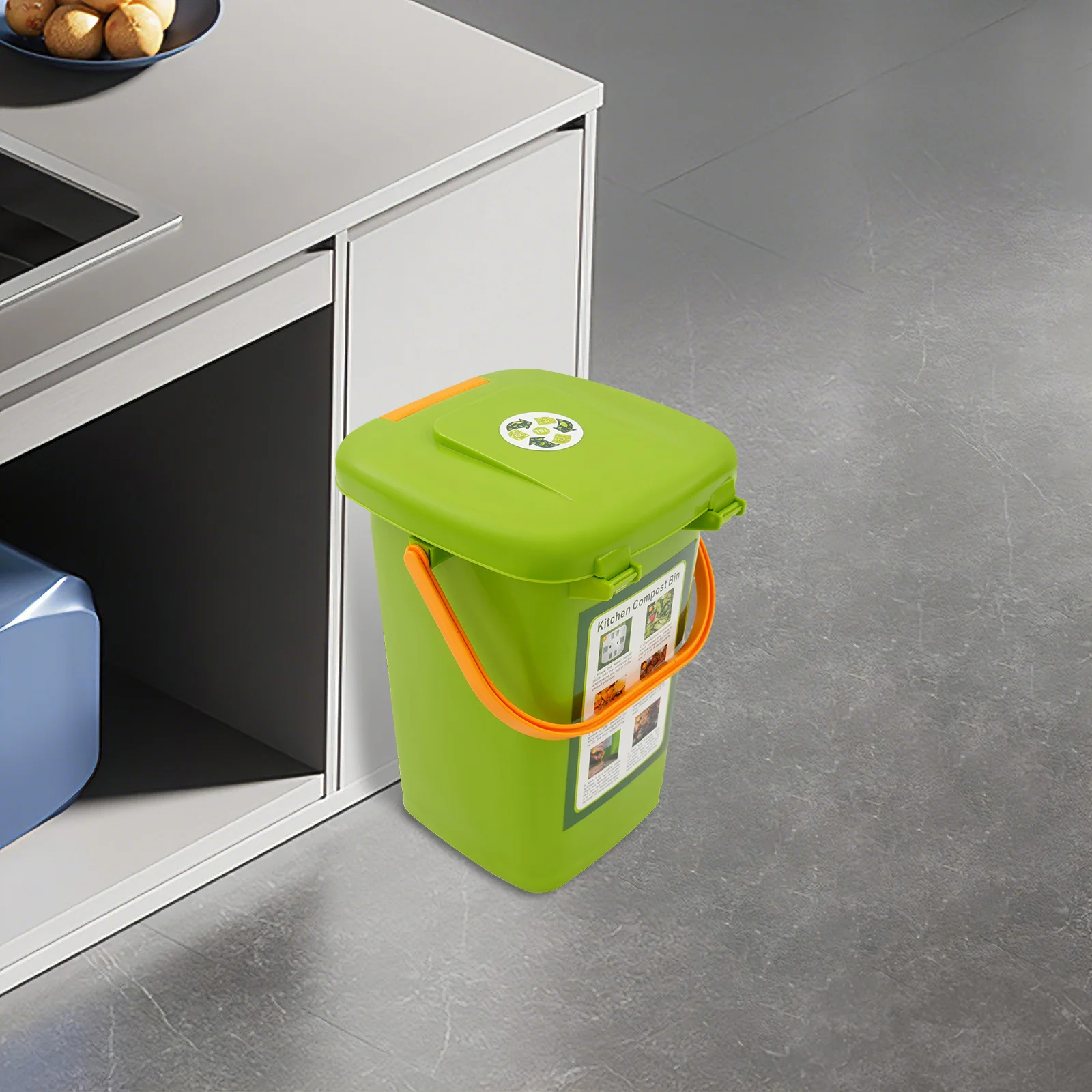 Compost Bins Kitchen Compost Bin Compost Container Large Capacity Compost Container Double Cover 10L/15L/20L