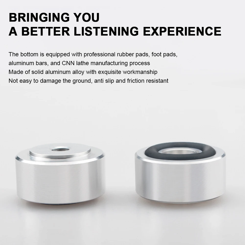 4 Pcs HIFI Speaker Spikes Stand Feet Pad Anti-Slip Shock Absorbing Foot Pad Speaker Fixing Feet Pad for Speakers CD Amplifier