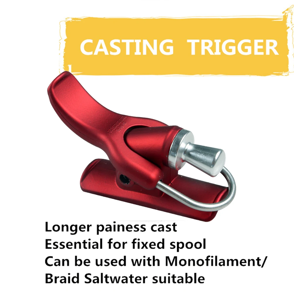 Thumb Button Trigger Anti-Injury Fish Launch Surfing Casting Clip Cannon Surf Fishing Trigger Aid Fishing Accessories