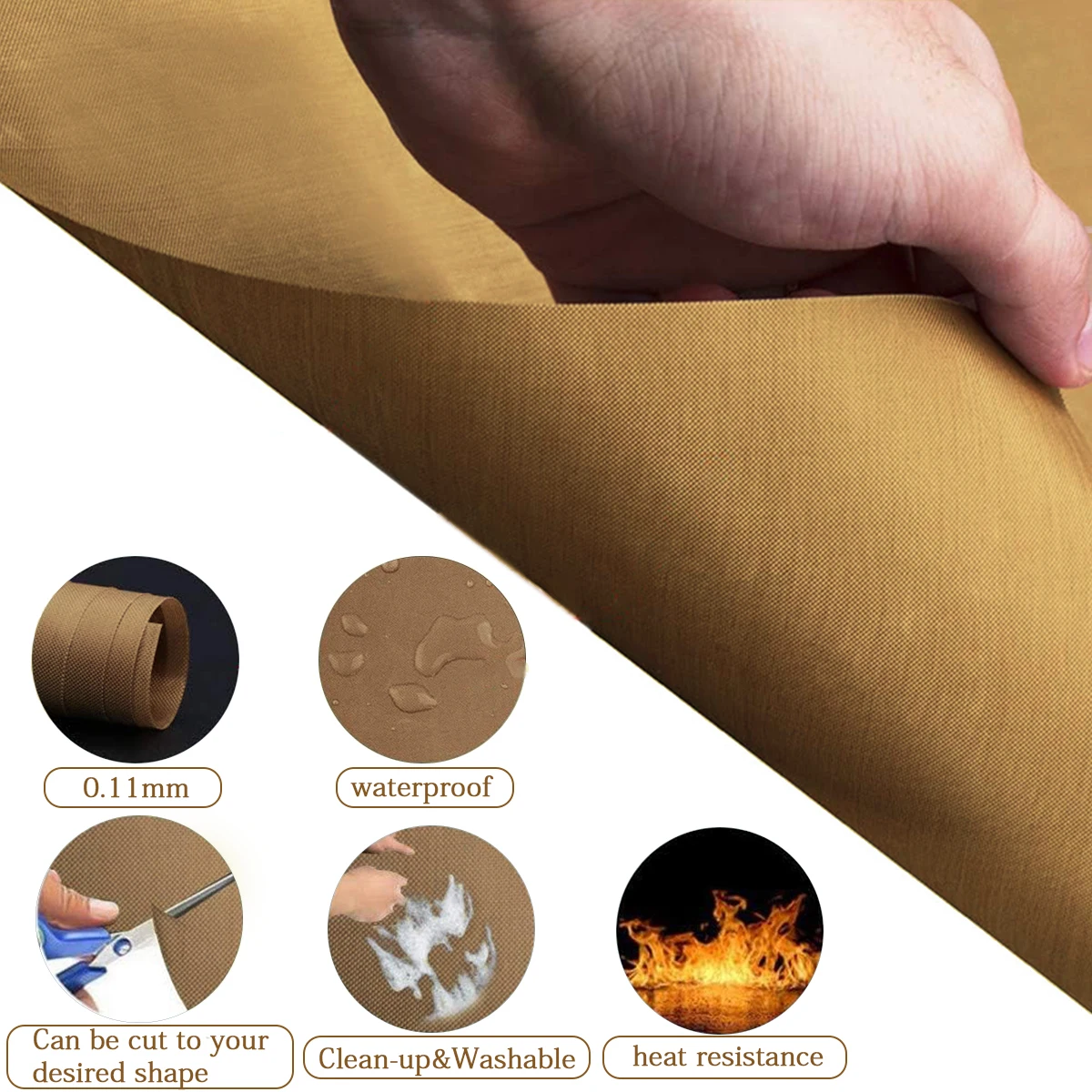 Heat Press Pad Teflon High Temperature Baking Mat Non-Stick Heat Resistant Craft Sheet 30x100cm