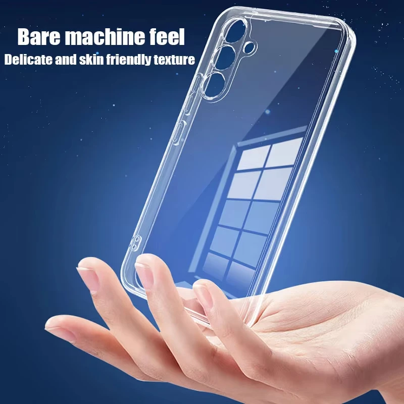 Silicone Clear Case For Samsung A17 A07 A56 5G A36 A26 A16 A55 A54 A53 A35 A34 A33 A06 A05 S26 Edge S25 Ultra S24 S23 Plus Cover