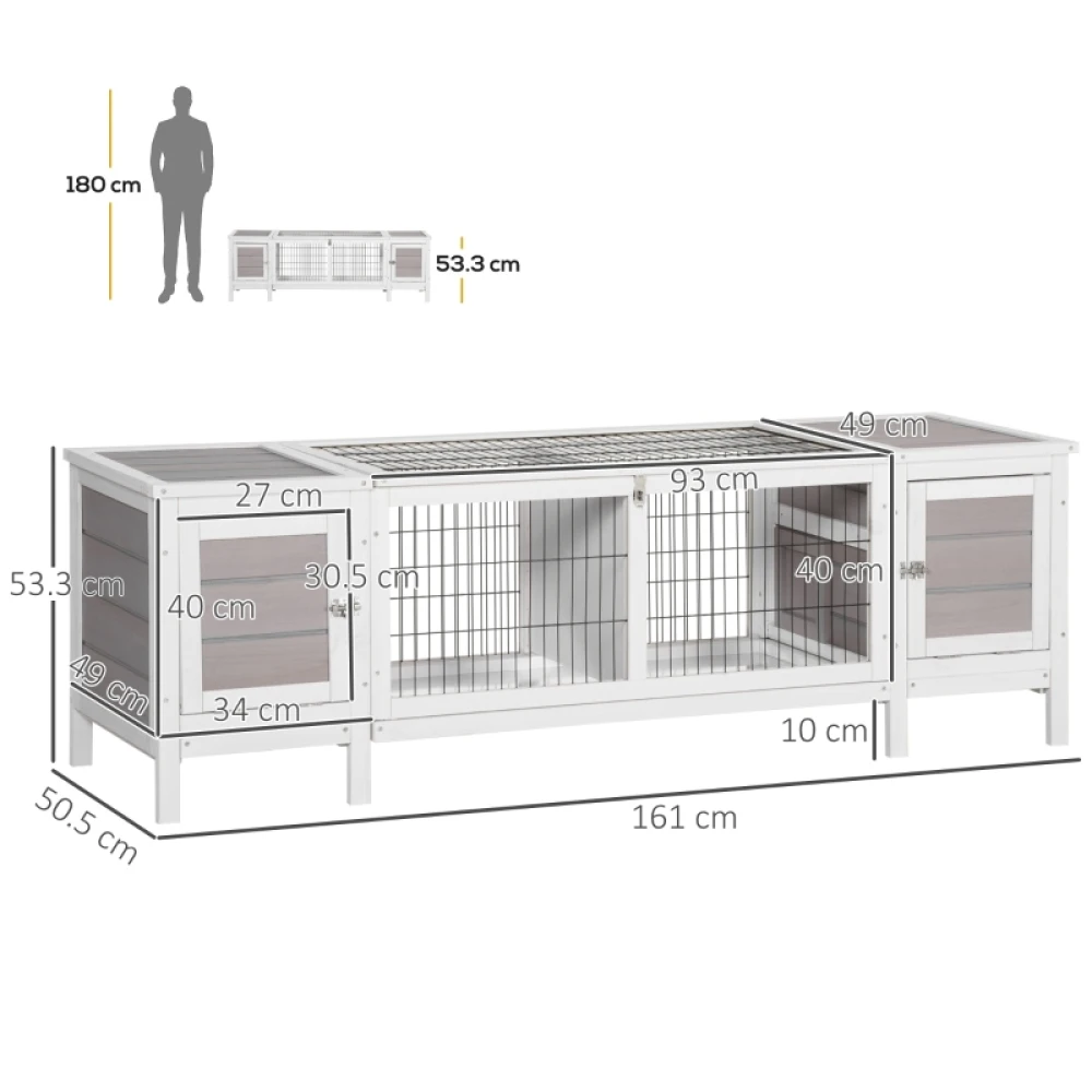 PINGGO Wooden Cabin with A Detachable Chassis To Ensure Ventilation and Dryness, Suitable for Small Animals