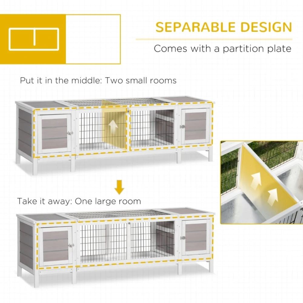 PINGGO Wooden Cabin with A Detachable Chassis To Ensure Ventilation and Dryness, Suitable for Small Animals