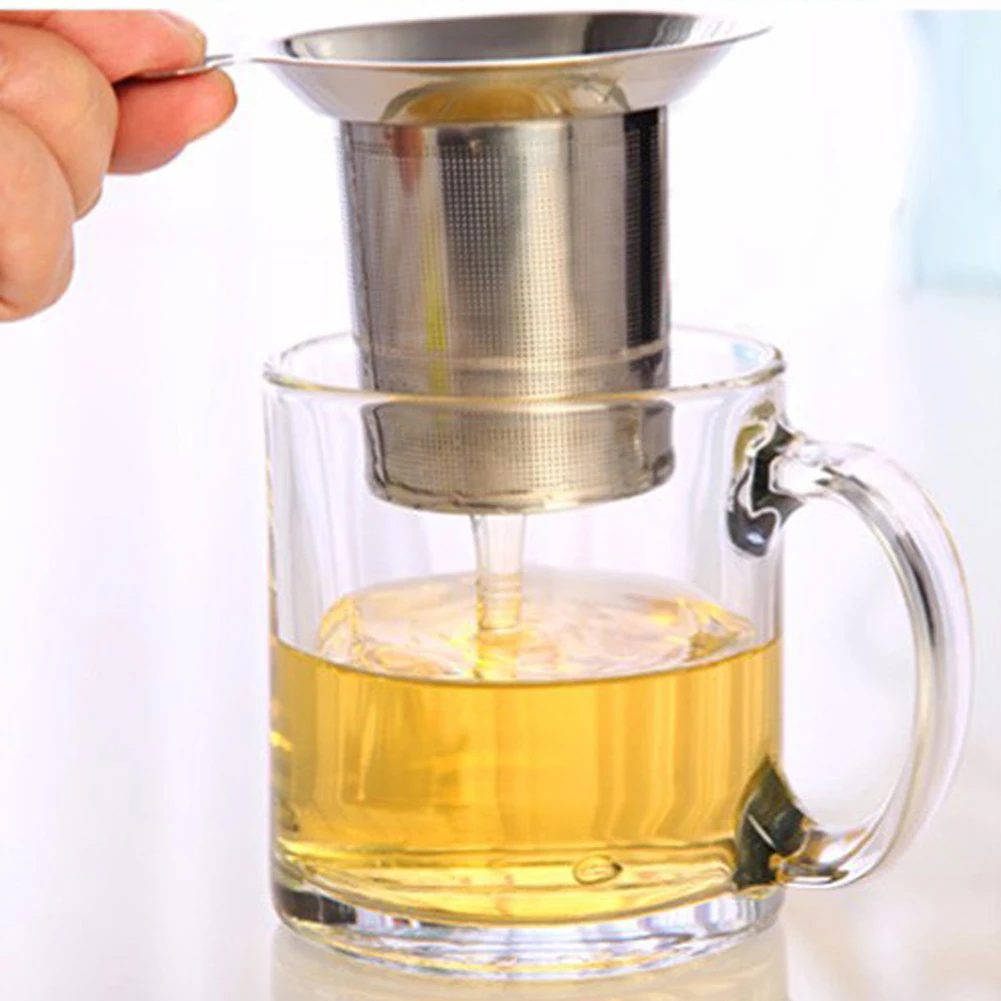 Stainless Steel Mesh Hotel Teacup Food Grade Tea Leaf Spice Filter Multi-function Non-toxic Eco-friendly for Mug Cup and Pitcher