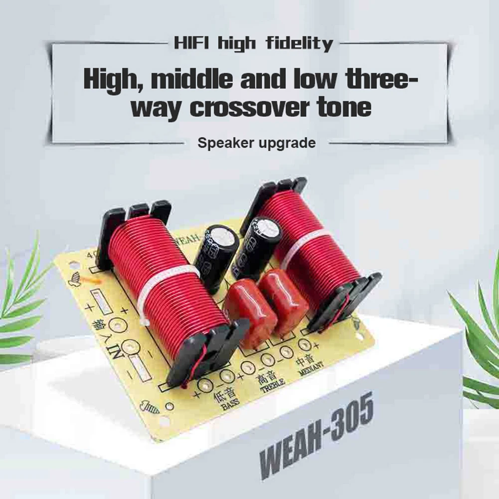 3 Way Treble Midrange Bass Speaker Crossover Home Loudspeaker Frequency Divider
