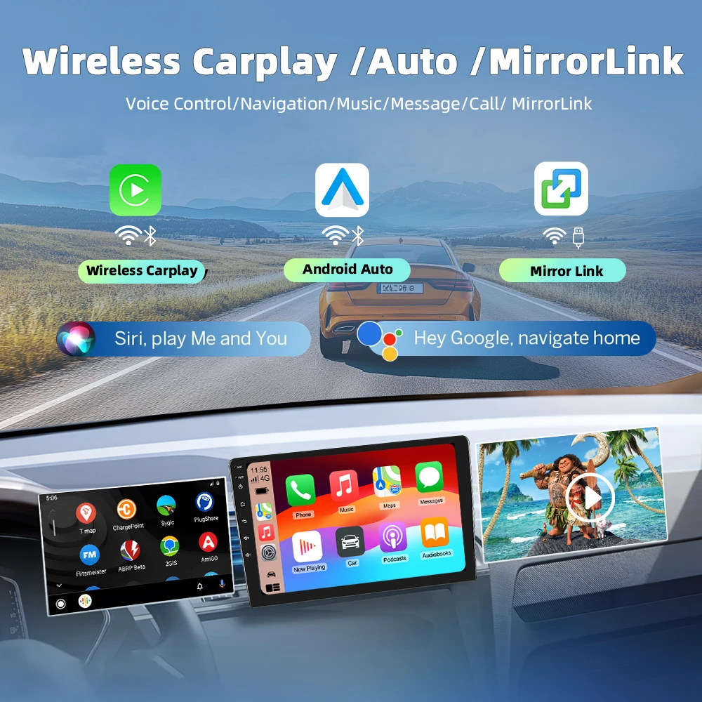 Podofo Android Car Radio For BMW X1 2010-2016 Carplay Android Auto Multimedia Player GPS Navigation RDS Head Unit