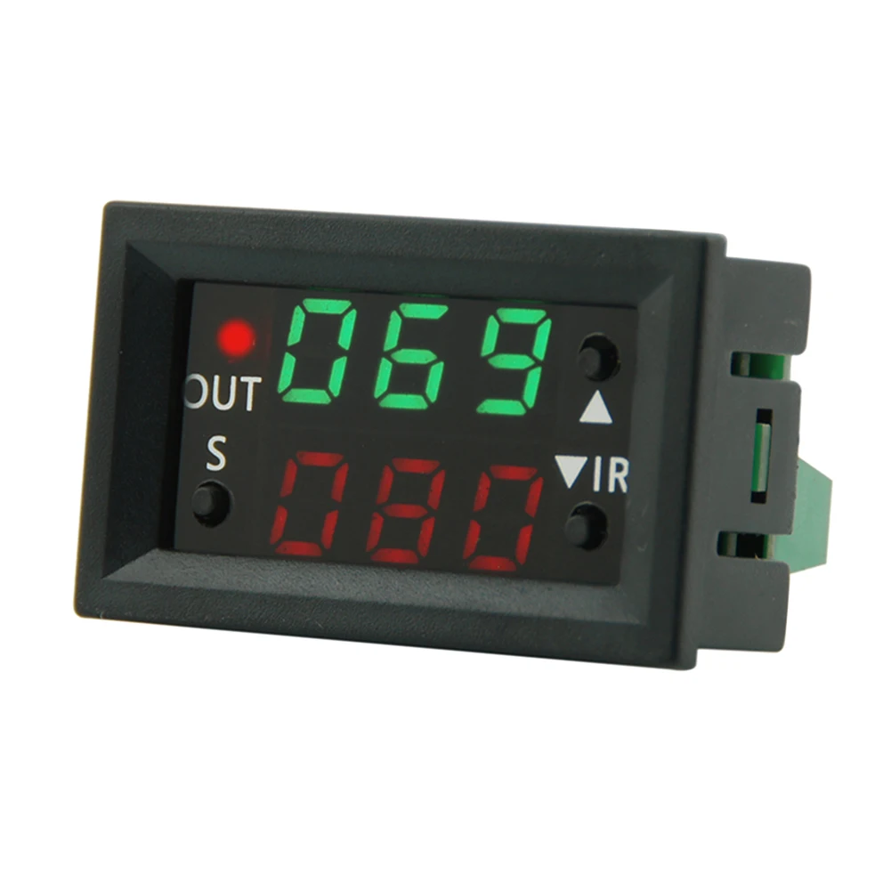 20A Timer Switch Control Module Dual Display Digital Time Relay Module 0.56 Inch Accessories 0-999 Second Minutes Hours
