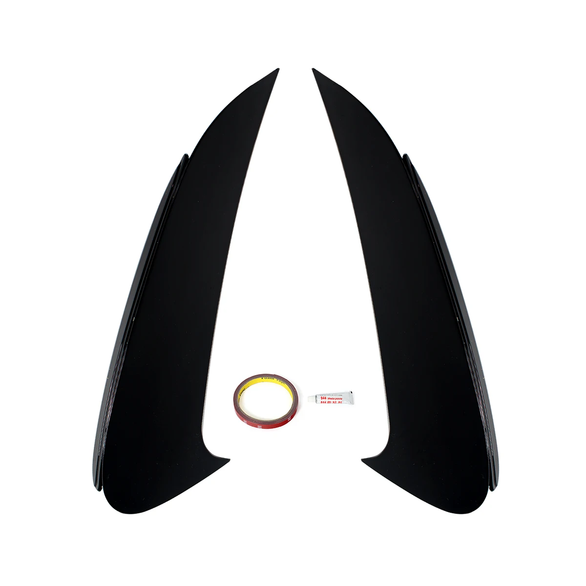 Glossy Black Rear Side Vents Canards For Mercedes-Benz W206 C200 C300 2021-2023