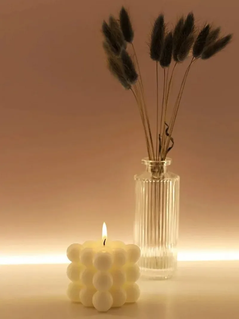 1pc Creative Ball-Shaped Soy Wax Magic Cube Aromatherapy Candle, High-End Wedding Favor Gift, Handmade Decorative Object