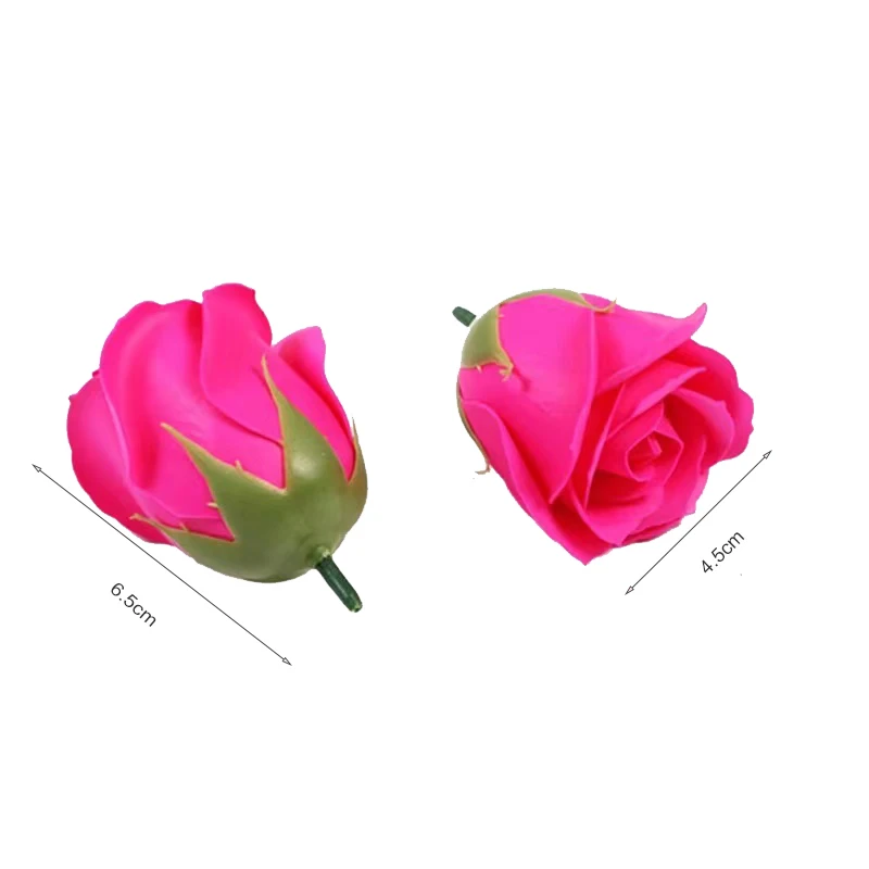 50pcs/lot Artificial Flower Roses Heads Dia4.5cm Beauty Wedding Valentine's Day Gift Roses Bouquet Home Party Decoration Flowers