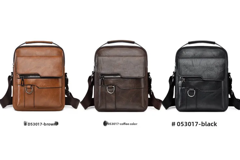 Men's Shoulder Fashionable Suitable for Daily Use Travel Versatile Adjustable Shoulder Straps Pu Material Lightweight and Simple