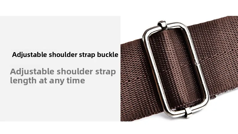 Men's Shoulder Fashionable Suitable for Daily Use Travel Versatile Adjustable Shoulder Straps Pu Material Lightweight and Simple
