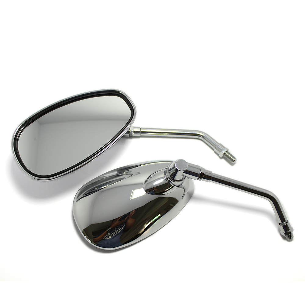 M10 Motorcycle Mirrors Sport Bike Scooter Oval Rearview Rear view Side Mirrors Long Stem For Honda CB1000R Rebel 250 Shadow 1100
