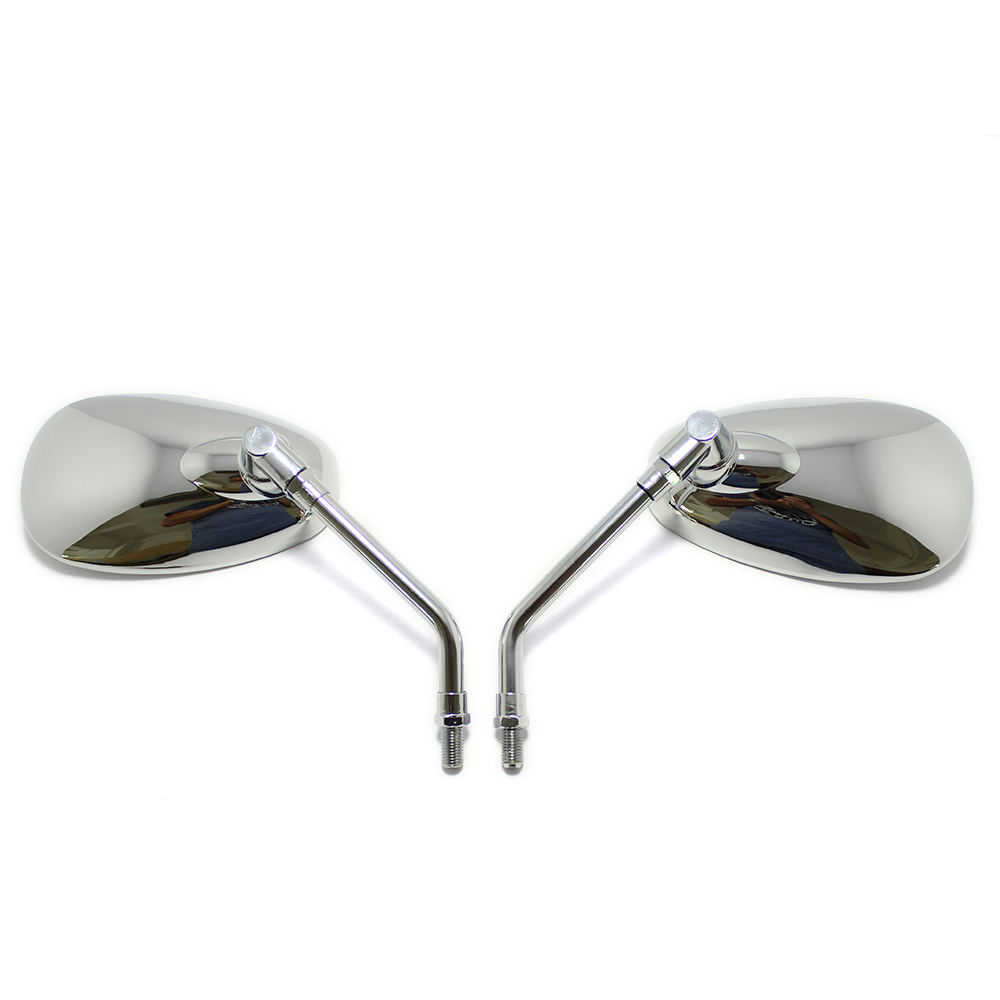 M10 Motorcycle Mirrors Sport Bike Scooter Oval Rearview Rear view Side Mirrors Long Stem For Honda CB1000R Rebel 250 Shadow 1100