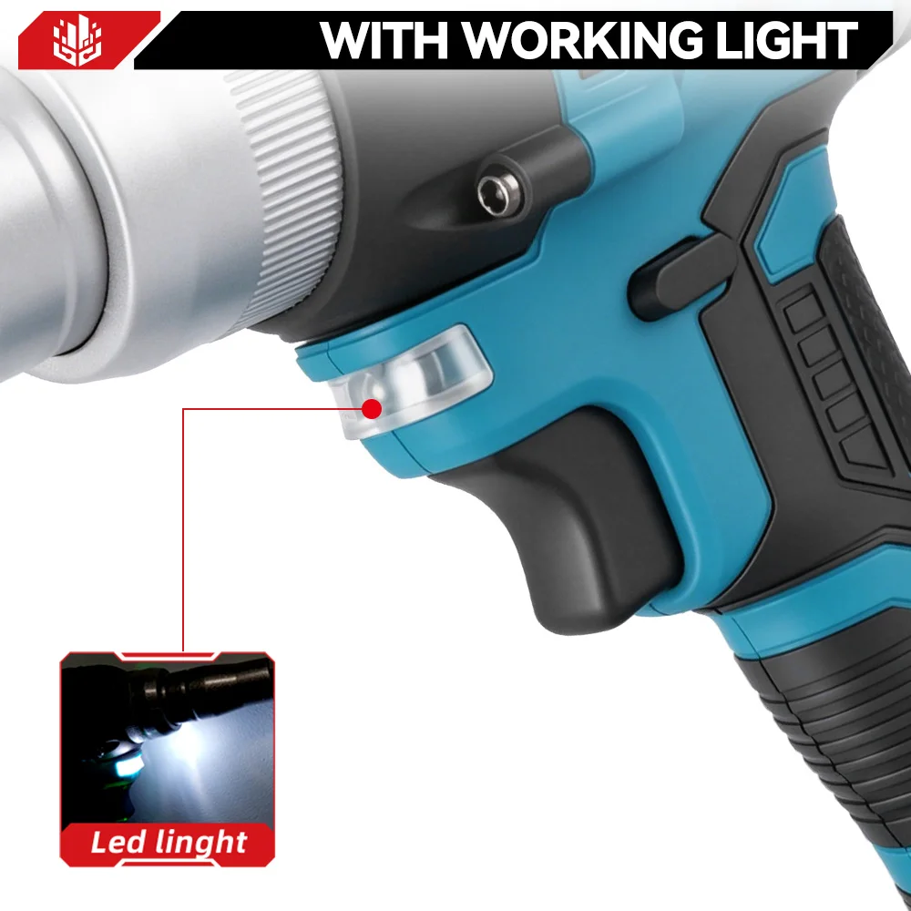 ONEVAN 20000N/25000N Brushless Electric Rivet Gun 2.4~5.0mm Cordless Rivet Nut Gun Drill Power Tool For Makita 18V Battery Pin