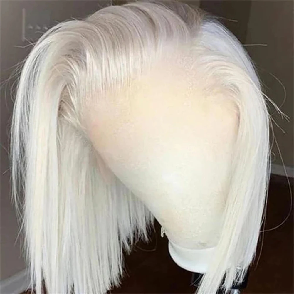 Charisma Synthetic Short Wigs For Women Lace Front Wig Bob Style Cut Natural Straight Hair Blonde Green Blue Hair Wigs Cosplay