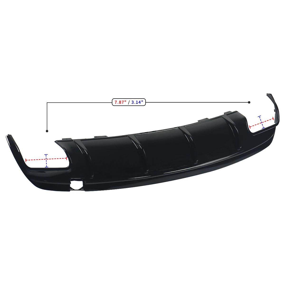 For Mercedes Benz W117 CLA200 CLA250 CLA45 AMG 2013-2019 Rear Bumper Diffuser Lip +Tailpipes