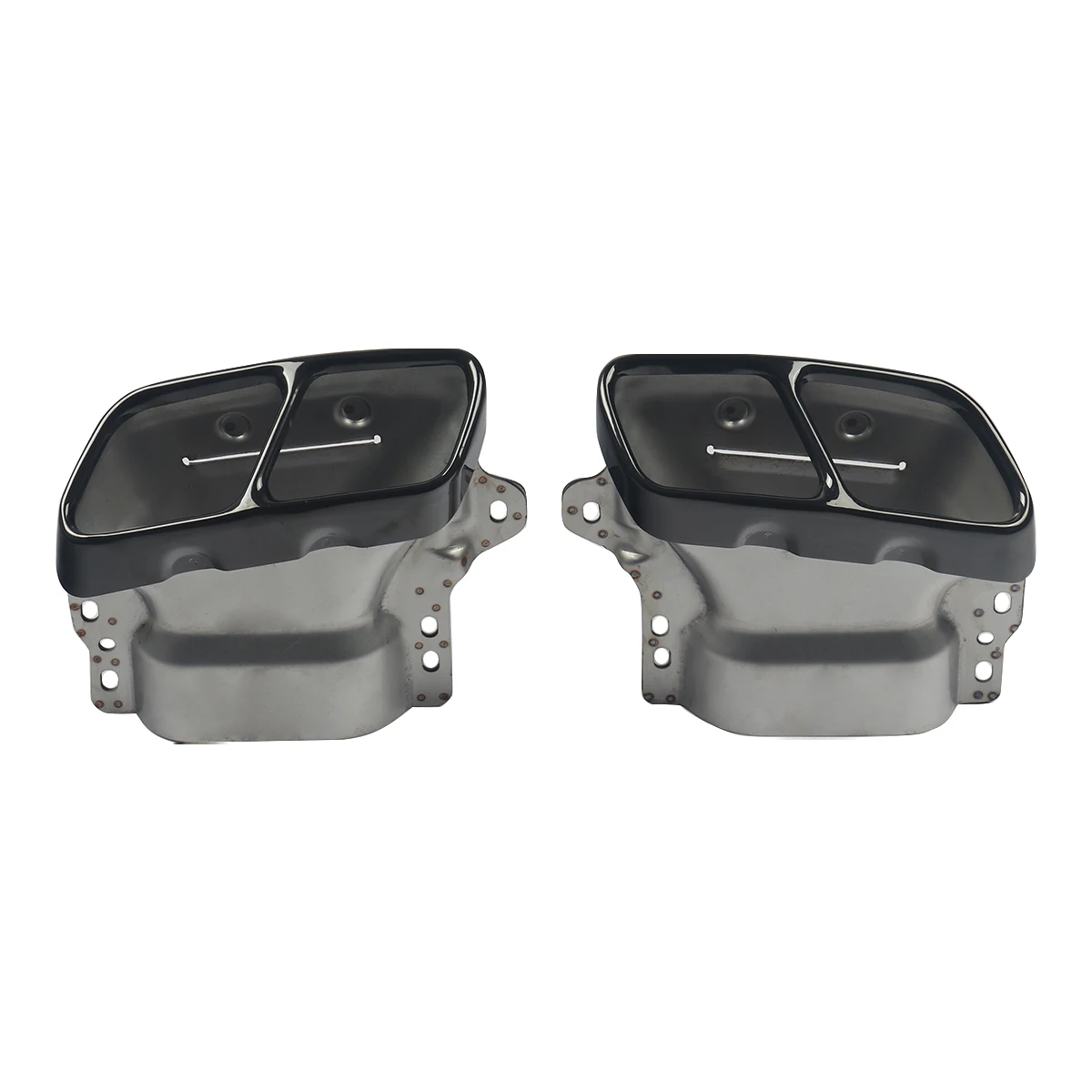For Mercedes Benz W117 CLA200 CLA250 CLA45 AMG 2013-2019 Rear Bumper Diffuser Lip +Tailpipes