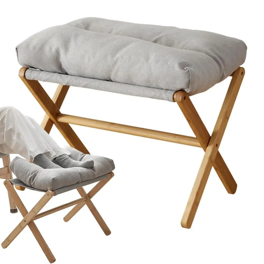 Velvet Footstool Velvet Footstool Ottoman Small Footrests Foot Stool Leg Rest High Padded Stool Seat For Bedroom Living Room