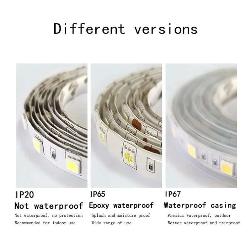 WS2812B Led Strip DC5V 30/60/74/96/144 leds/m WS2812 Black/White PCB IP30/65/67 Smart RGB Individually Addressable Led Light