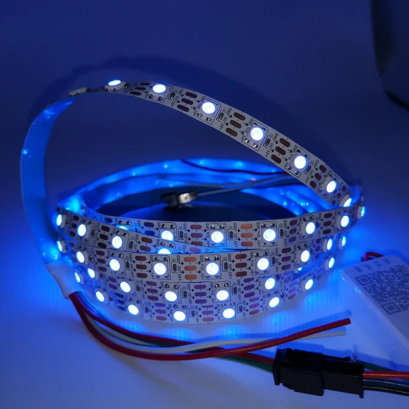 WS2812B Led Strip DC5V 30/60/74/96/144 leds/m WS2812 Black/White PCB IP30/65/67 Smart RGB Individually Addressable Led Light