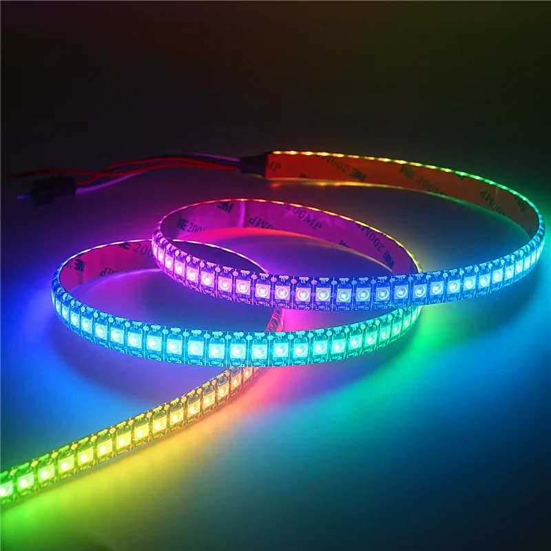 WS2812B Led Strip DC5V 30/60/74/96/144 leds/m WS2812 Black/White PCB IP30/65/67 Smart RGB Individually Addressable Led Light