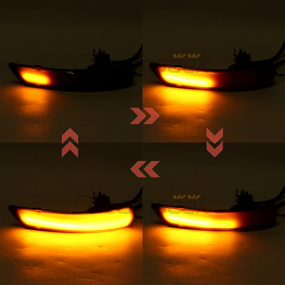 LED Side Wing Mirror Light For Ford Focus MK2 08-11 MK3 12-17 Mondeo MK4 10-14 Rearview Indicator With Dynamic Turn Signal Lamp