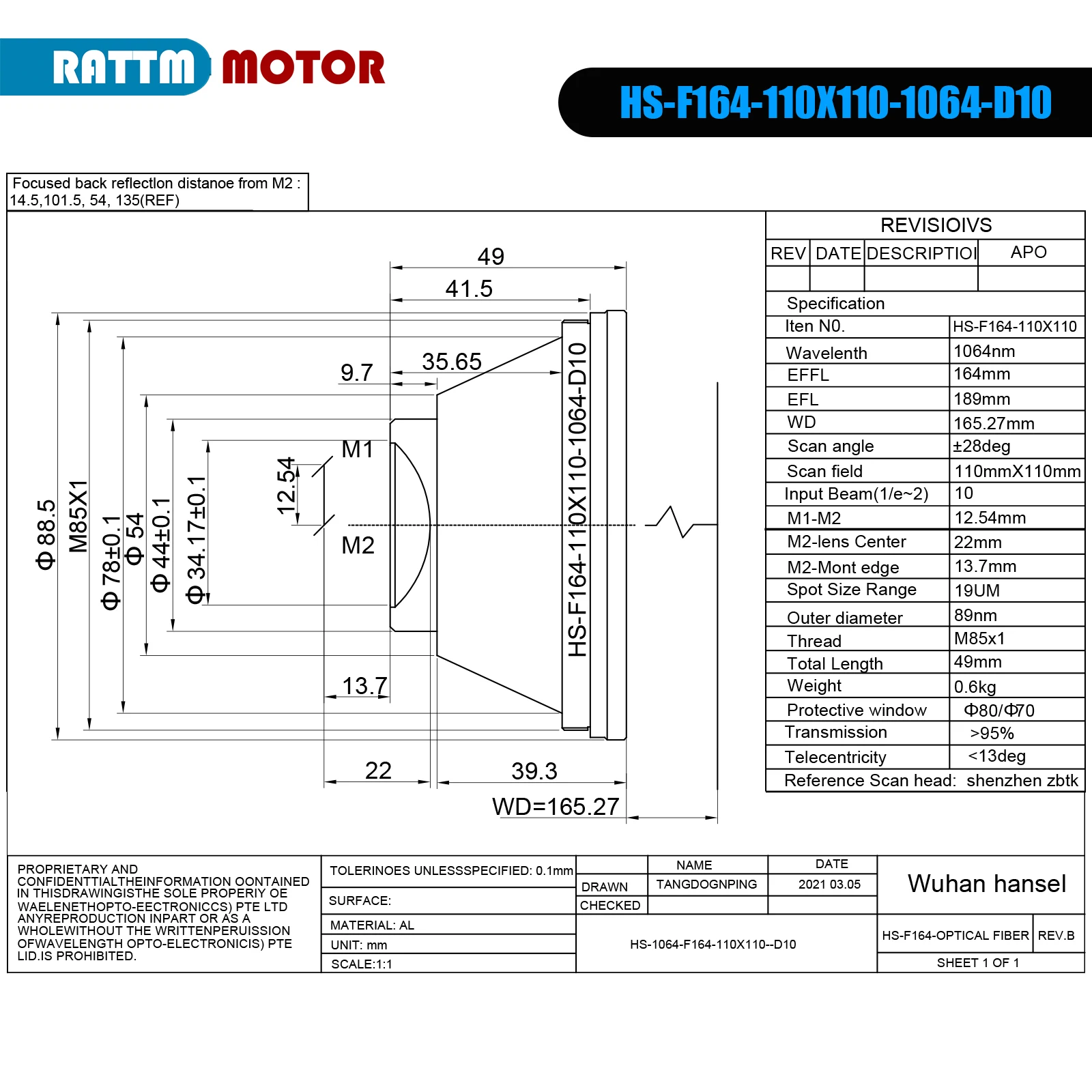 【EU Stock】F-theta Lens 1064nm Focus Lens Laser Focal Length 63-420mm Scan Field 70x70-300x300 for Fiber Laser Galvo System