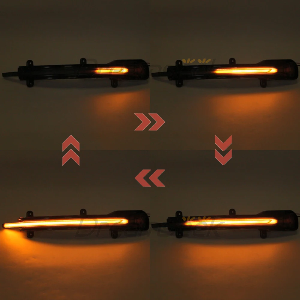LED Side Rearview Mirror Light with Dynamic Turn Signal Blinker for Audi Q5 2009-2016 Q7 2010-2015 Sequential Indicator Smoke