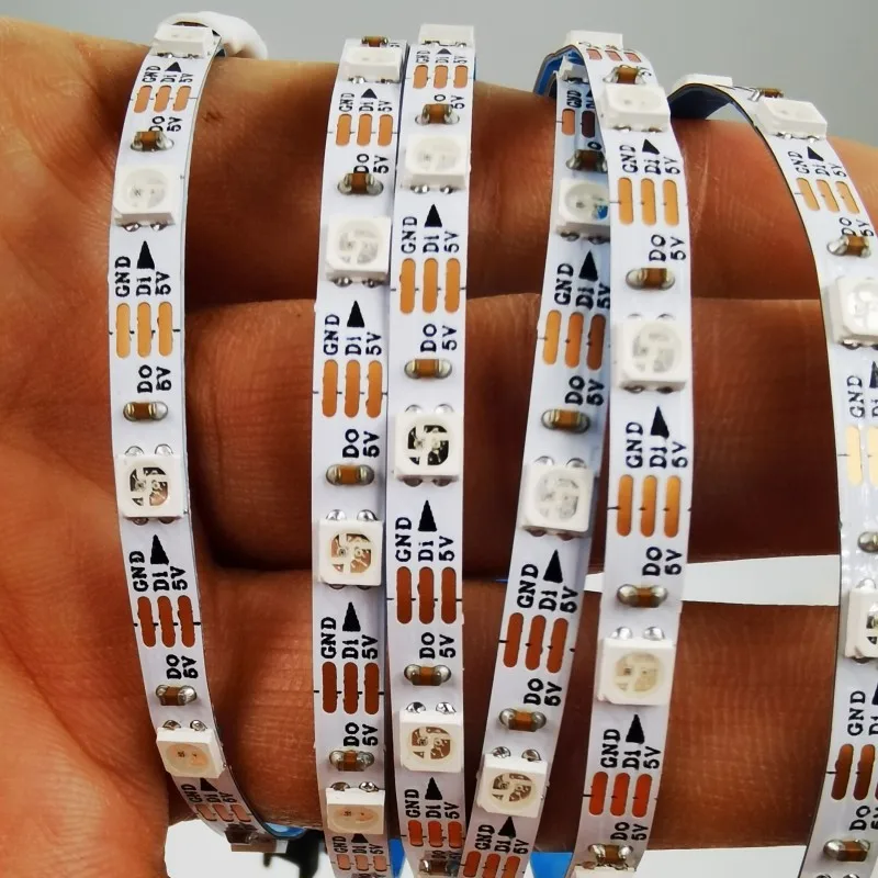 DC5V Mini WS2812B SK6812 Individually Addressable RGB 60 144 LEDs 4mm 5mm 7mm Narrow PCB SMD 3535 5050 Led Pixel Strip Light