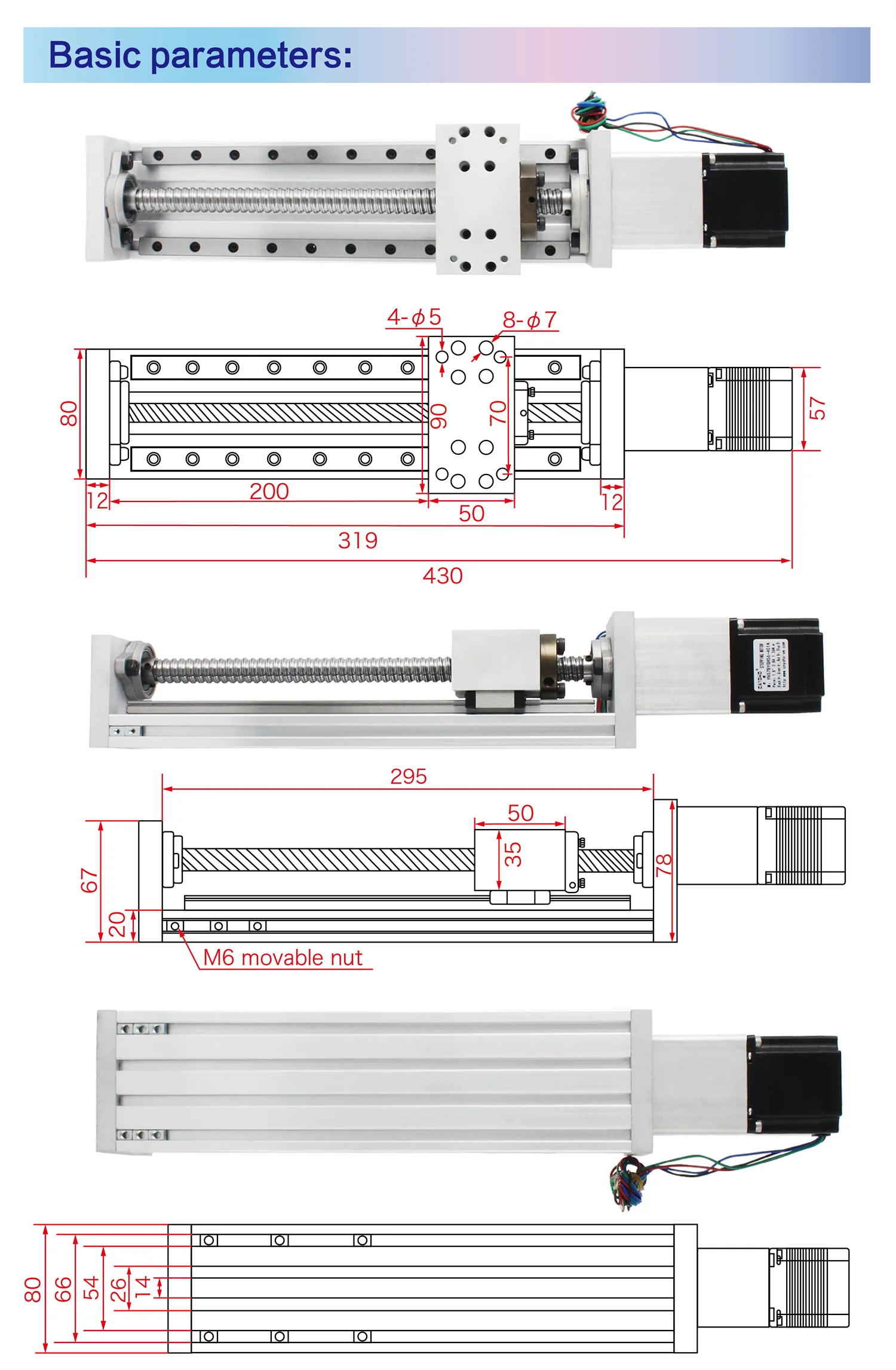【EU Stock】ZBX80 80mm-600mm Effective Stroke Ballscrew 1605 CNC Linear Rail Guide Motion Table Z Axis+ Nema23 Step Motor