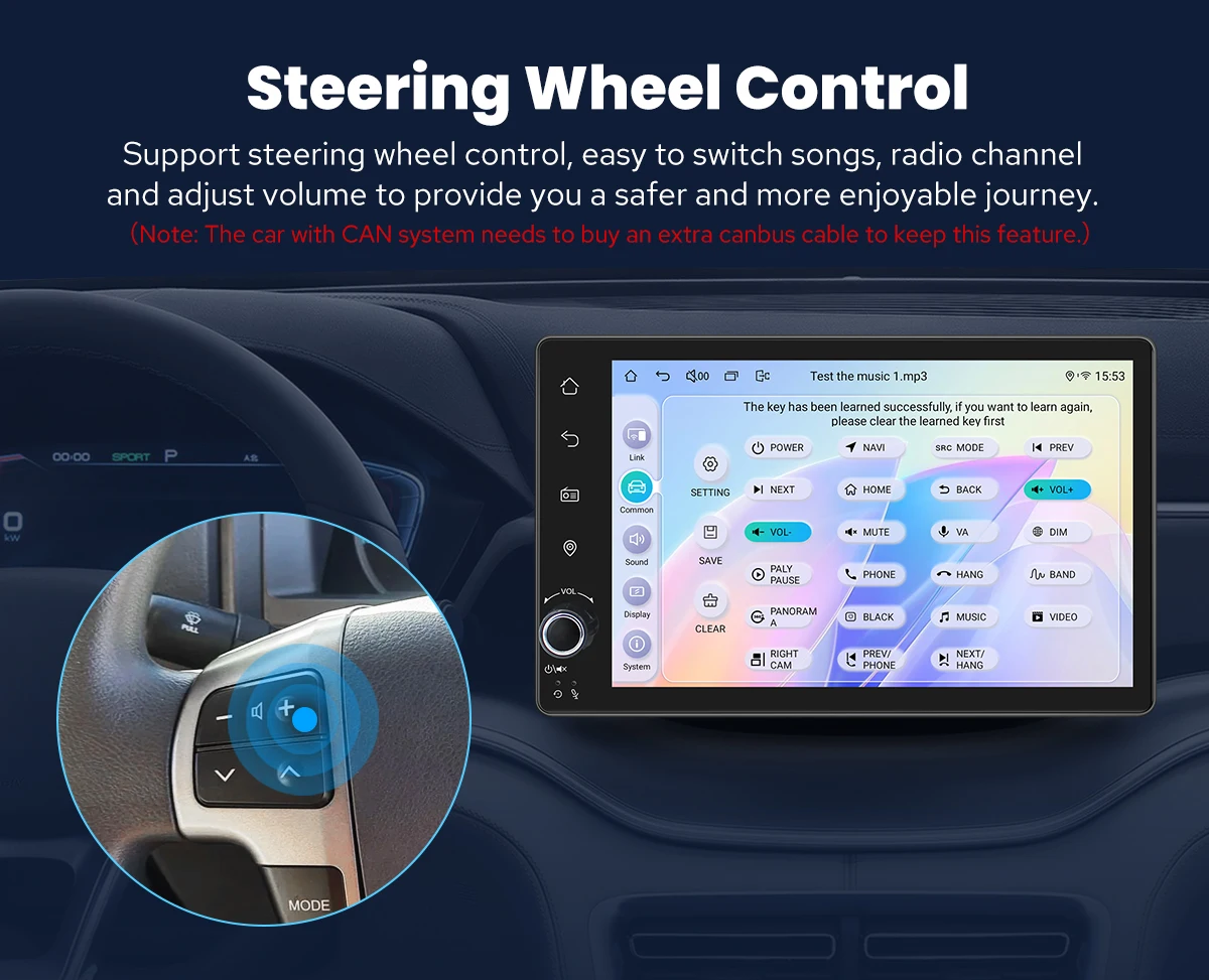 JOYING 7 inch 1280*800 Car Radio Stereo Universal Head Unit Multimedia Player With Carplay Android Auto Wireless