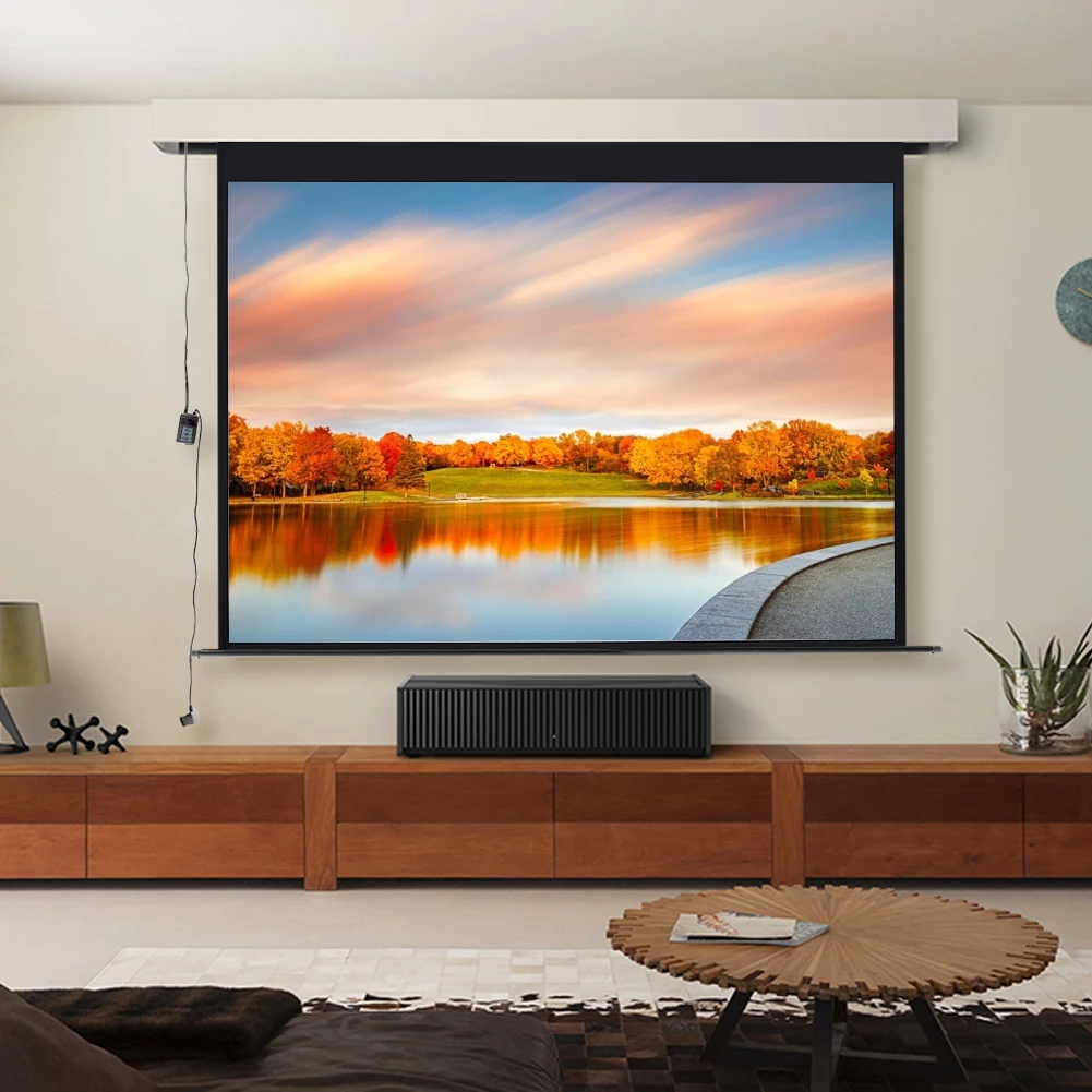 Voltsify 72 Inch HD Electric Pull Down Projector Screen