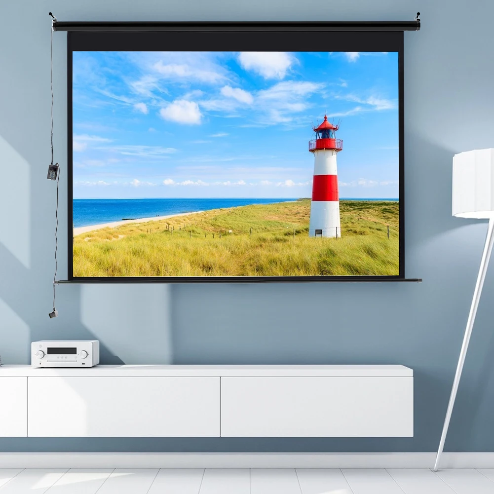 Voltsify 72 Inch HD Electric Pull Down Projector Screen
