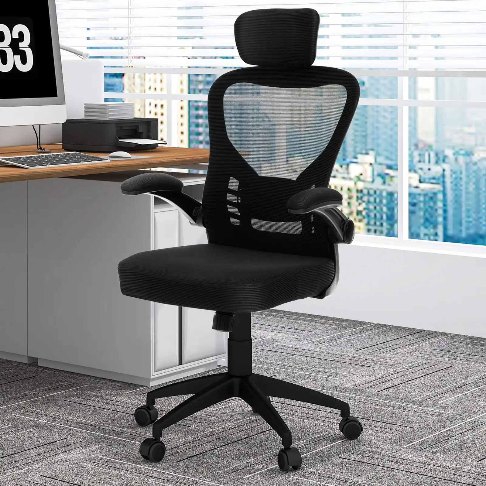 GOFLAME Ergonomic Mesh Office Chair Height Adjustable Computer Desk Chair