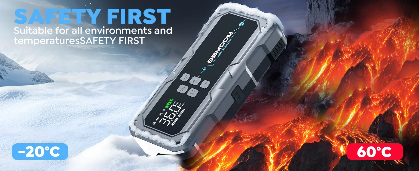 1000A/1500A PEAK Power Bank 21800mAh/26800mAh Jump Starter Portable Charger ,Car Booster Auto Starting Device Emergency Car Battery Starter,Starter Power Bank for ALL Petrol And 10L Diesel Engine, Portable Starter Power Bank with LED Torch