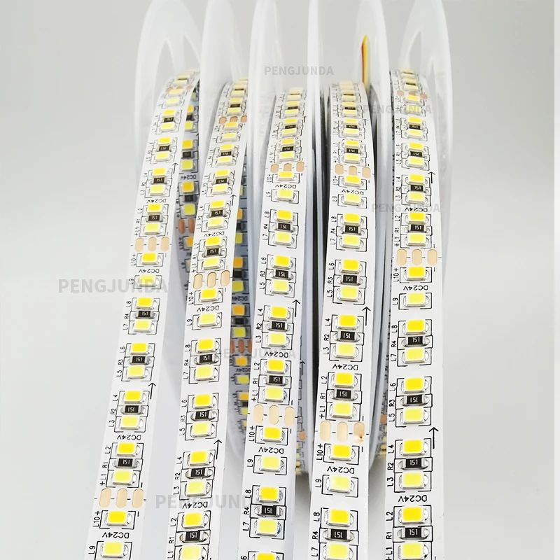 5M 2835 SMD Led Strip Light 12V 24V Flexible Diode Tape 120/168/204/240 LED Per Meter 3000K 4000K 1000K Tira Fita LED Ribbon