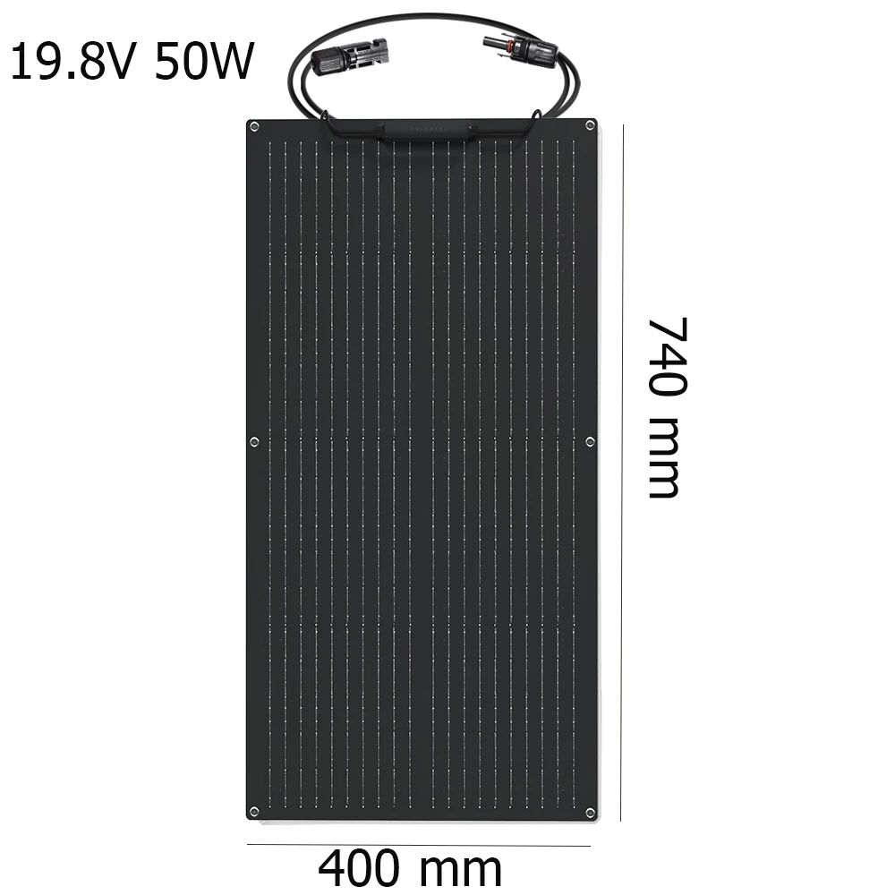 XINPUGUANG 12V 50W Flexible Solar Panel 19.8V 100W Photovoltaic Solar Panels Battery Charger for Car Boat Home Camper Balcony