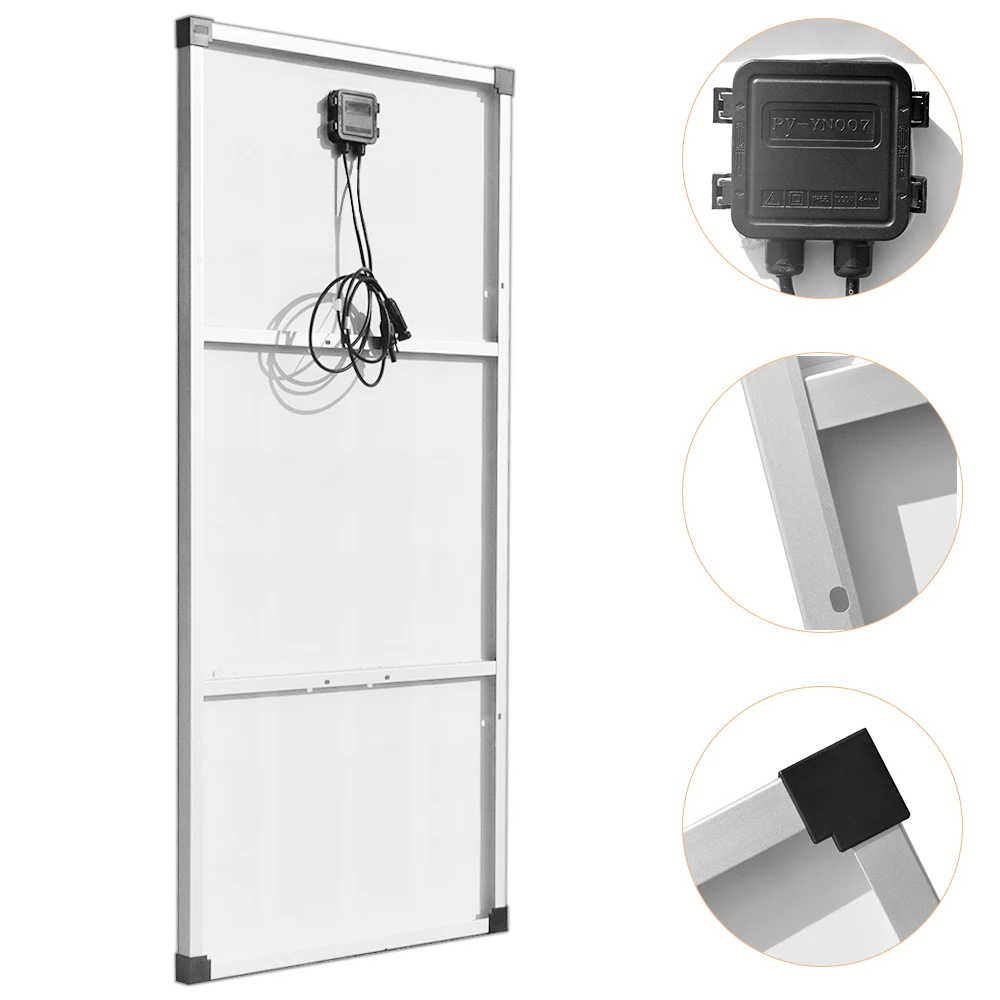 150W 18V Solar Panel Lightweight Module PV Power Cell for 12V Battery Charging Boat Caravan Any Other Off Grid Applications