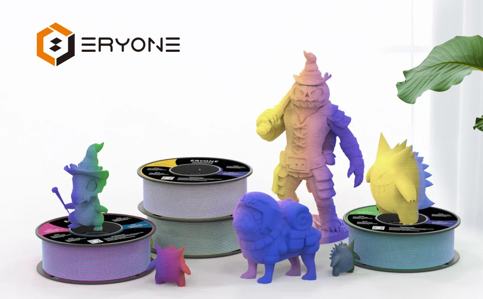 ERYONE Promotion New Dual Color Filament Matte Silk PLA For FDM 3D Printer Color Changing 1.75mm ±0.03 Fast Delivery