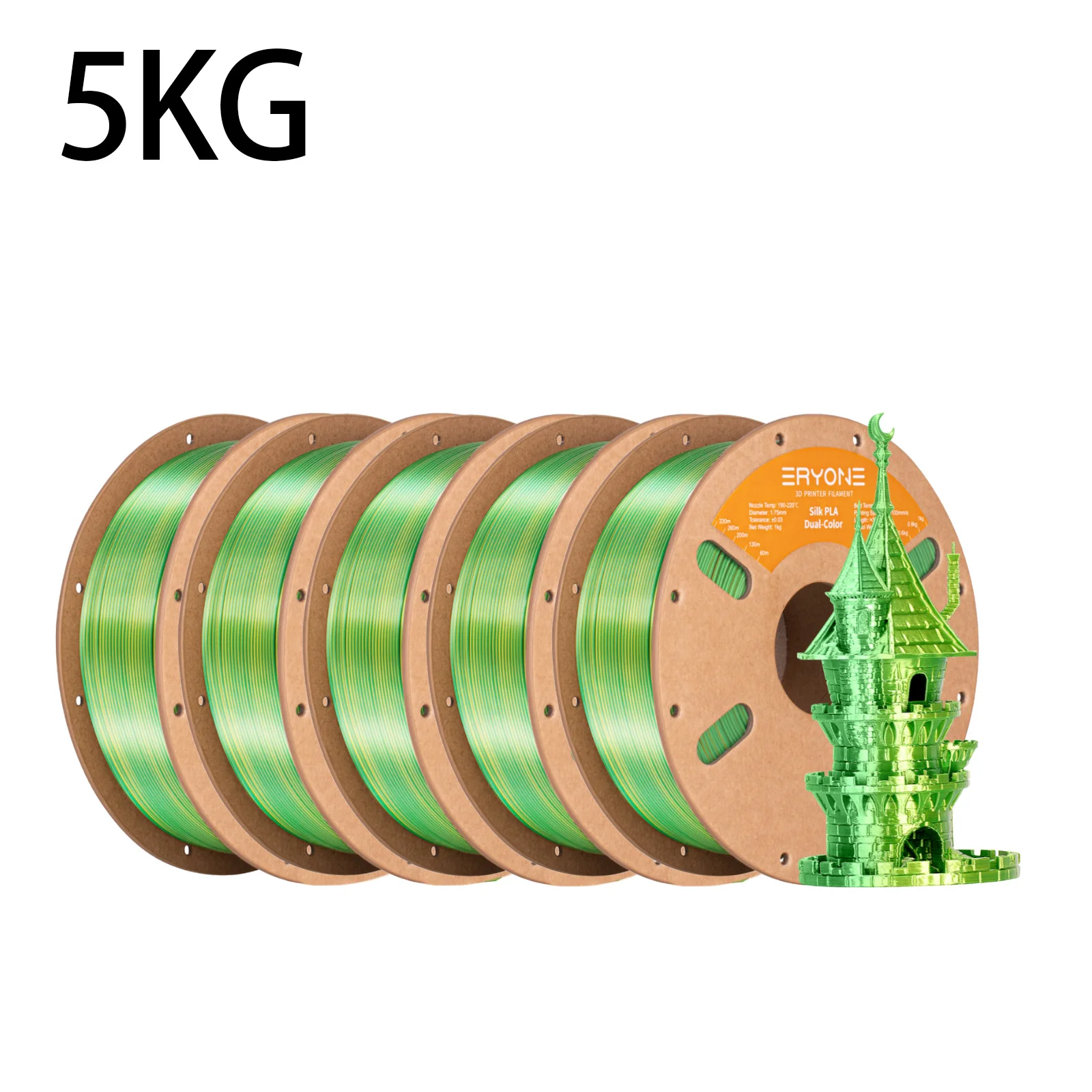 ERYONE Promotion New Dual Color Filament Matte Silk PLA For FDM 3D Printer Color Changing 1.75mm ±0.03 Fast Delivery