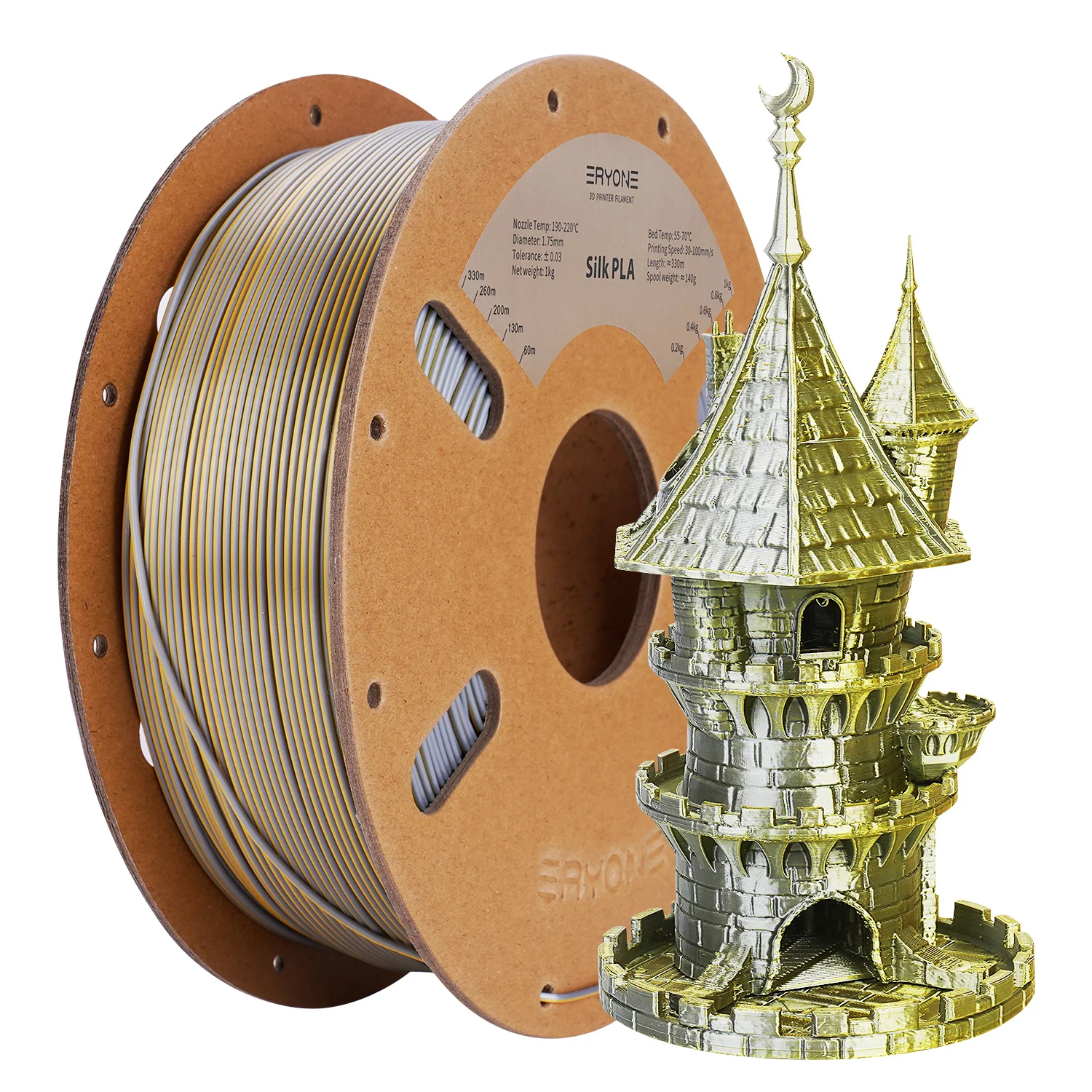 ERYONE Promotion New Dual Color Filament Matte Silk PLA For FDM 3D Printer Color Changing 1.75mm ±0.03 Fast Delivery
