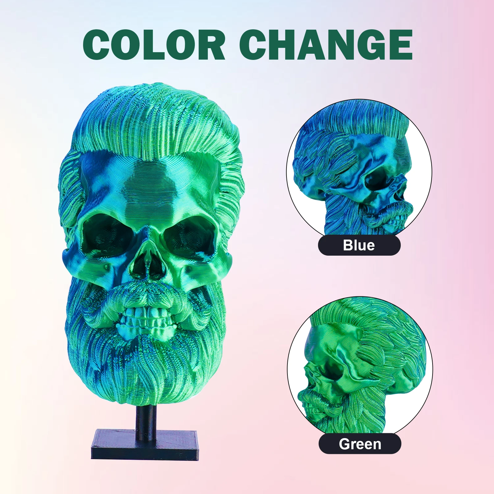 ERYONE Promotion New Dual Color Filament Matte Silk PLA For FDM 3D Printer Color Changing 1.75mm ±0.03 Fast Delivery